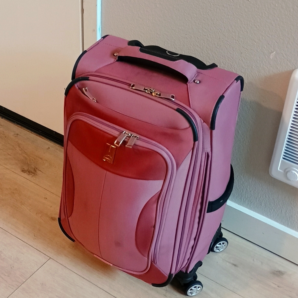 Pink Paris suitcase